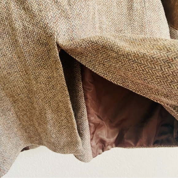 Stafford modern brown wool blazer jacket 46R double button business casual - Picture 7 of 14